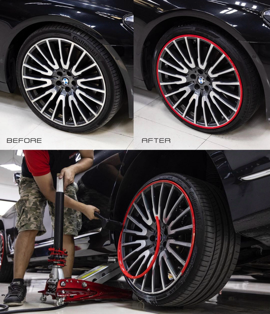 Universal Rim Protector – Anti-Scratch Wheel Protection Strip(8M Length – Fits All 4 Wheels, Any Rim Size)