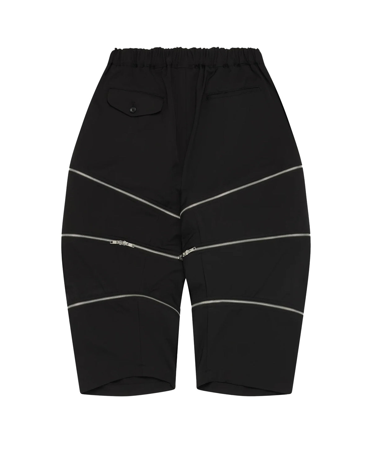 Black CDG Zip Through Pants