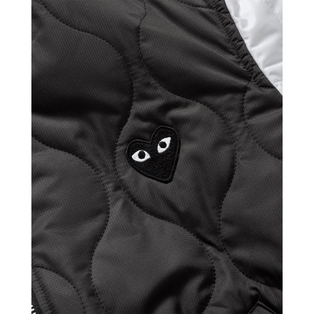 CDG PLAY Varsity Jacket ¨C Black-White, Black Heart