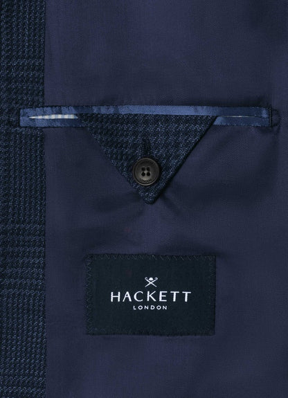 Linen-Wool Glen Check Blazer