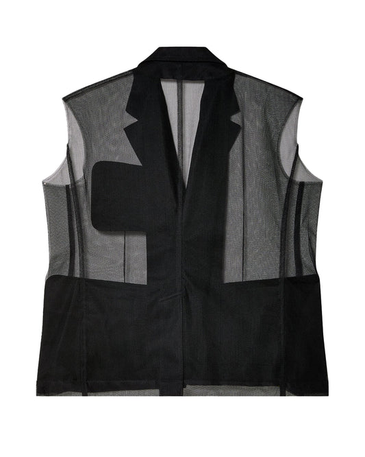 Black CDG Sheer Vest