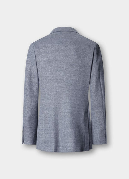 Cotton-Linen Textured Jersey Blazer