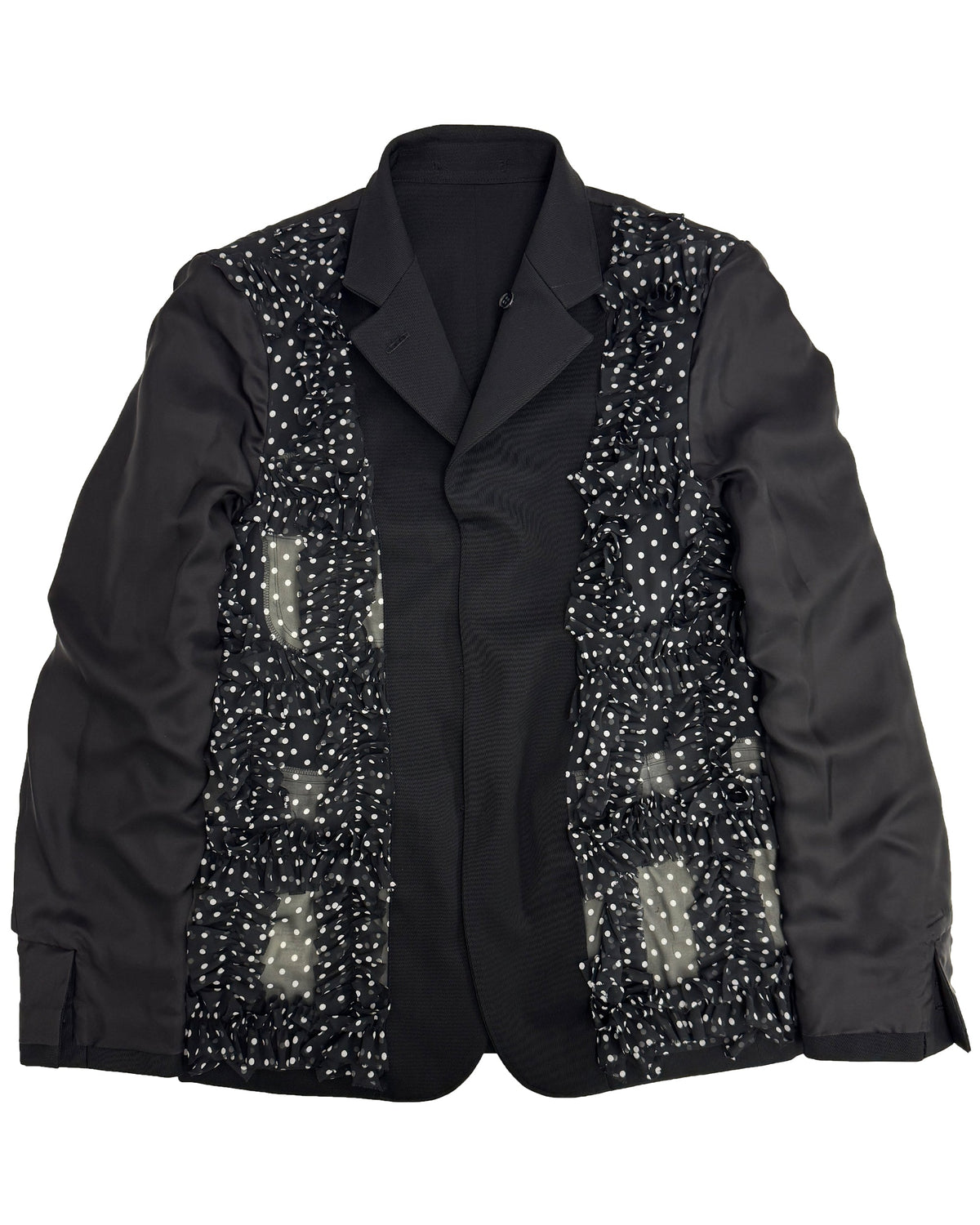 Black CDG Reversible Frilled Jacket