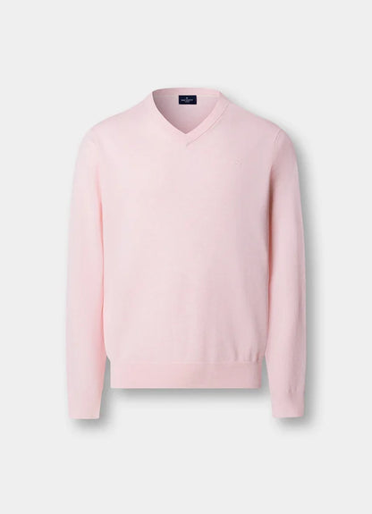 Cotton-Silk V-Neck Jumper