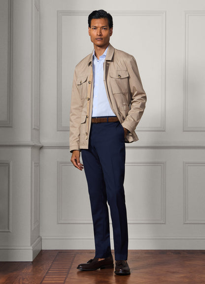 Classic Fit Sanderson Tropical Wool Trousers
