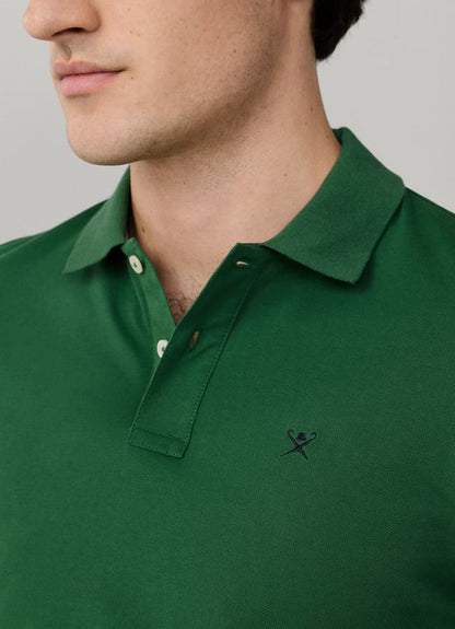 Slim Fit Short Sleeve Logo Pique Polo