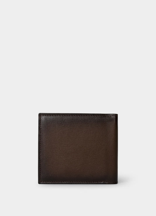 Embossed Branding Leather Billfold Wallet