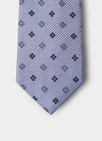 Geometric Flower Silk Tie