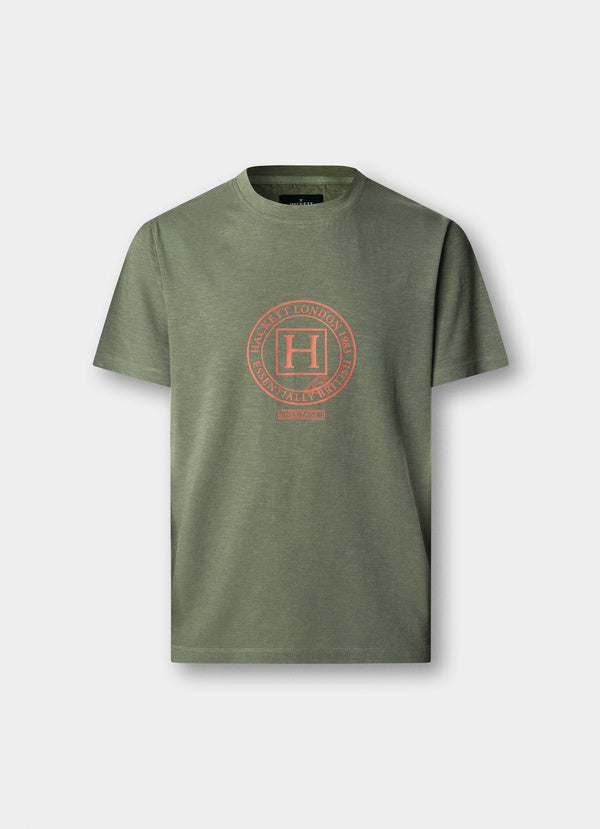 Classic Fit Linen Blend Graphic T-Shirt