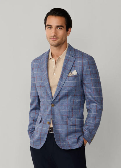 Silk-Wool Tattersall Blazer