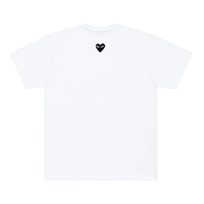 CDG PLAY T-Shirt Heart on Back ¨C White, Black Heart