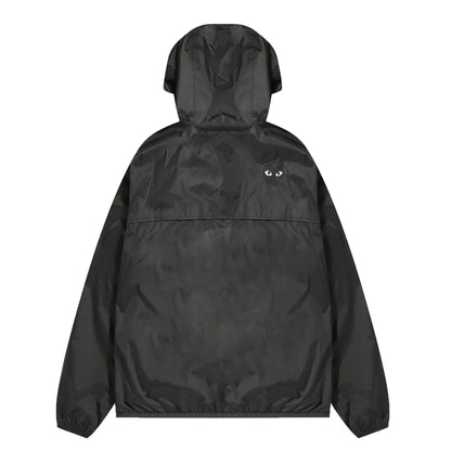 CDG PLAY K-Way Zip Jacket ¨C Black, Black Heart
