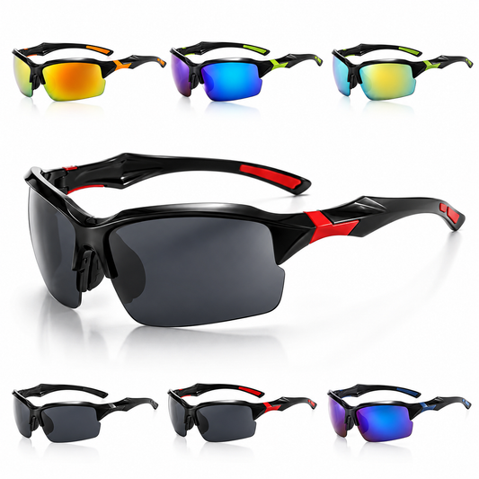 Velo-Pro "Wasp" | Aerodynamic Wrap-Around Polarized Sport Sunglasses