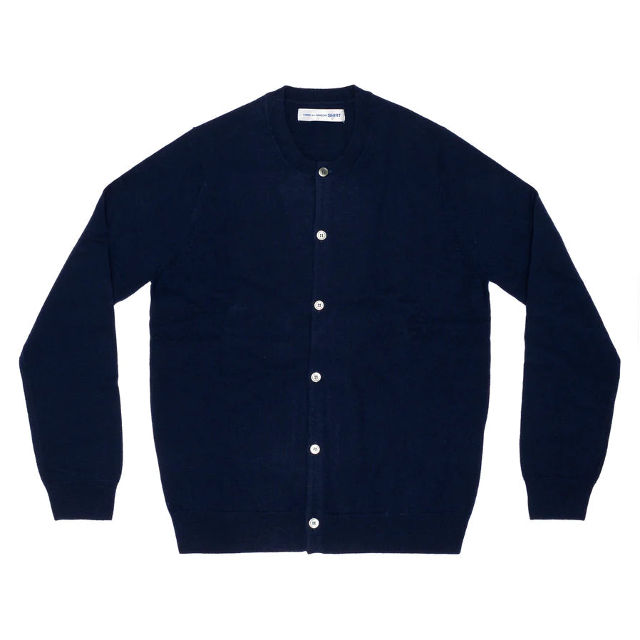 CDG SHIRT FOREVER Men's Crew Neck Cardigan ¨C Navy