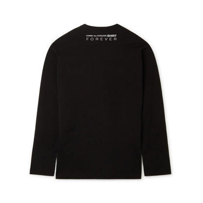 CDG SHIRT FOREVER Men's Long-Sleeve T-Shirt with Back Print ¨C Black