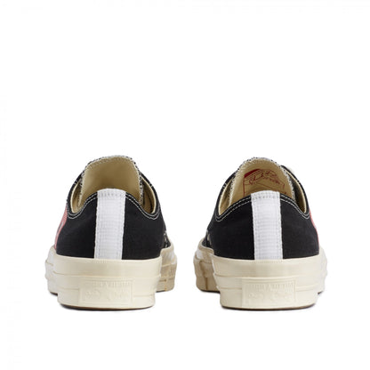 CDG PLAY x CONVERSE Black Red Heart Chuck Taylor '70 Low Top Sneaker