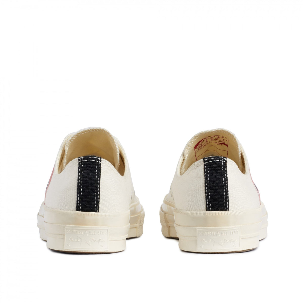 CDG PLAY CONVERSE Chuck Taylor '70 Low Top Sneaker ¨C White, Red Heart