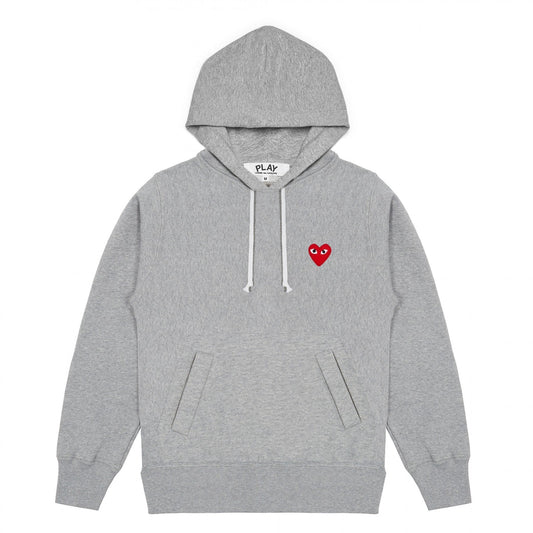 CDG PLAY Hoodie ¨C Gray, Red Heart
