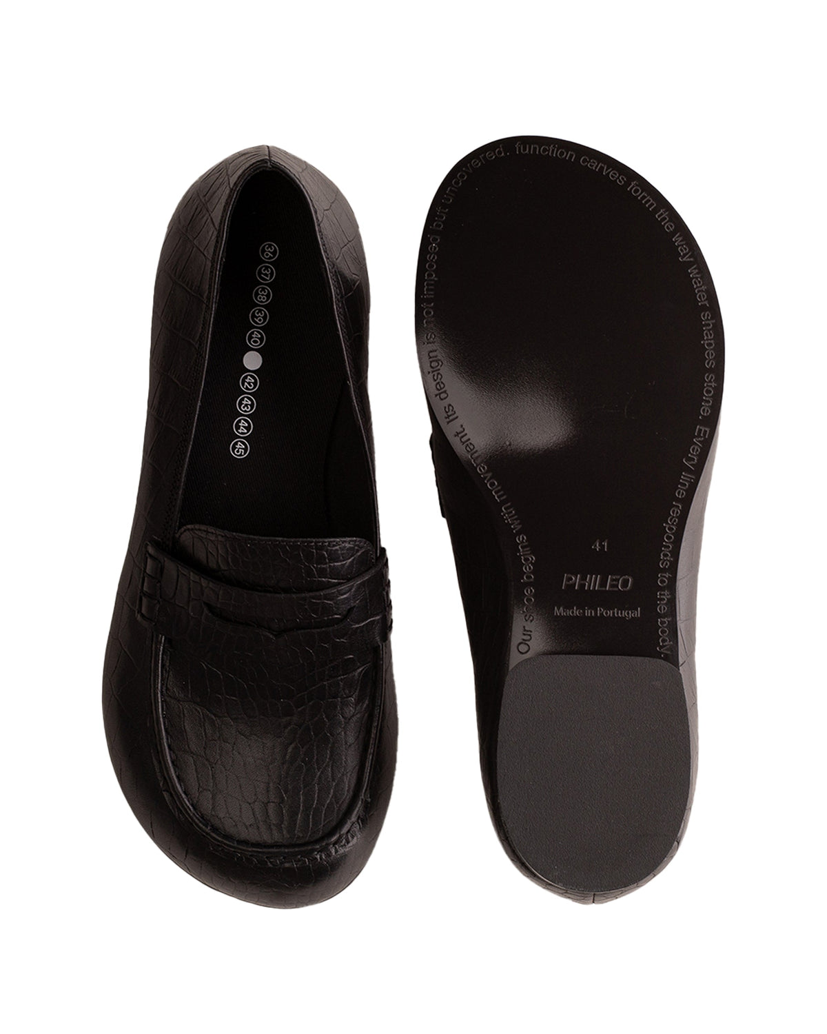 Phileo 079 Mocassin Crocodile
