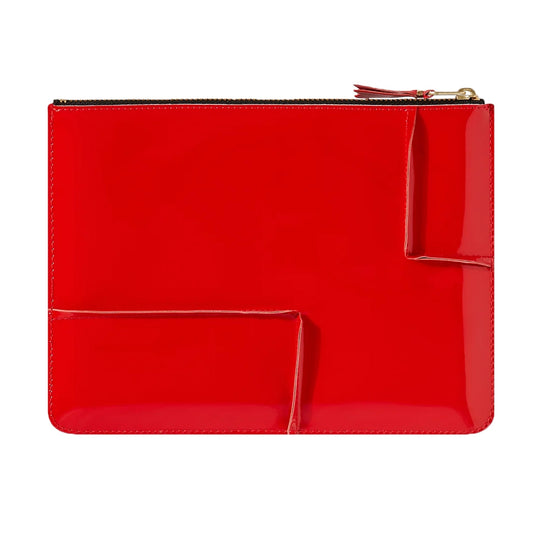 CDG Wallet Reversed Hem Line SA5100RH Zip Pouch ¨C Red