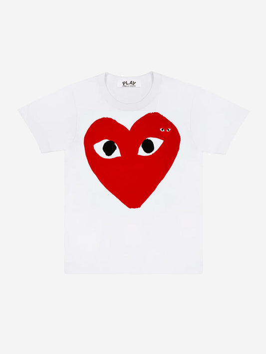 White T-shirt with big red heart