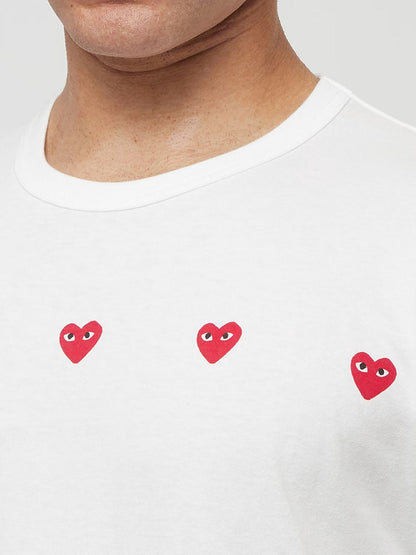 White multi heart T-shirt