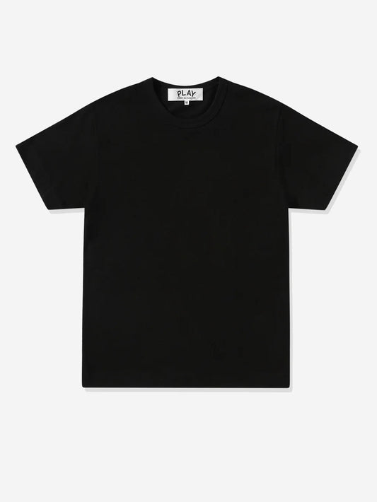 Black T-shirt with reverse heart