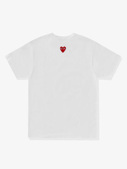 White T-shirt with reverse heart