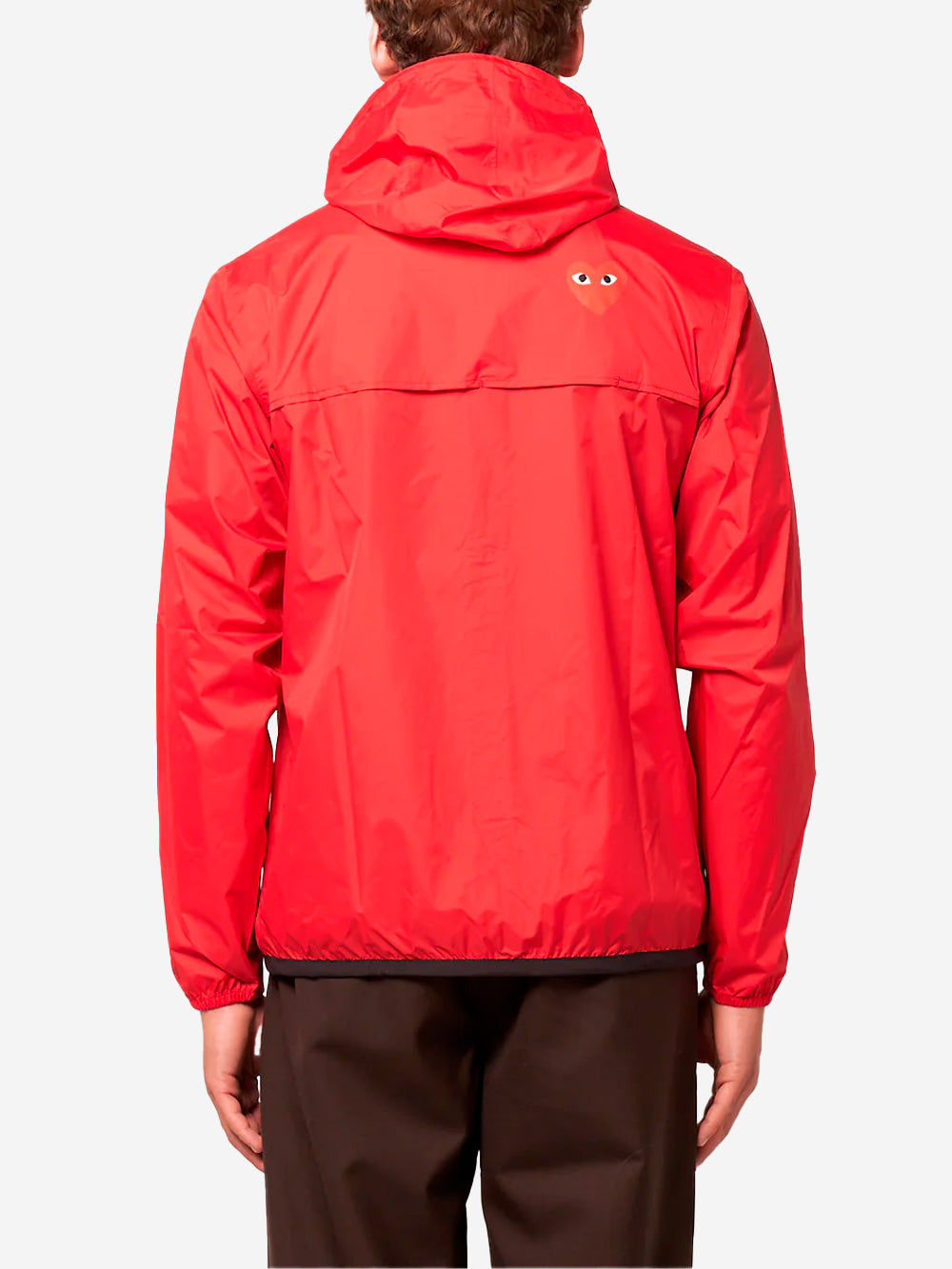 Red x K-Way packable full zipper jacket