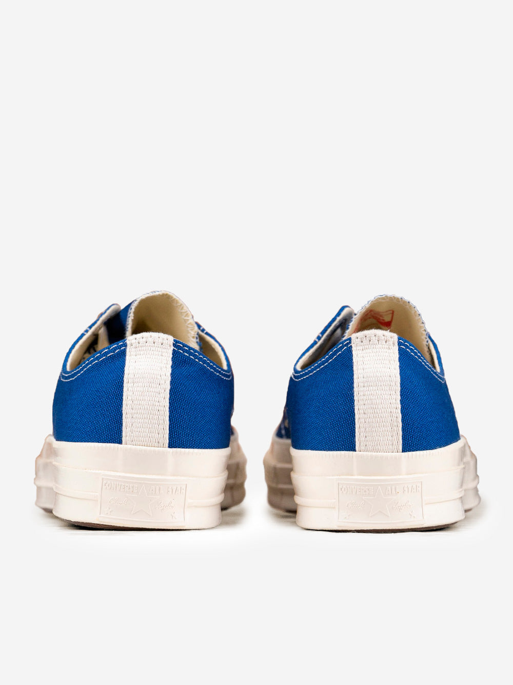 Chuck 70 OX blue with big black heart x CDG