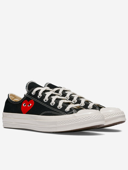 Chuck 70 OX black with heart x CDG