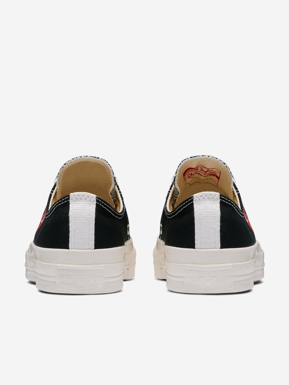 Chuck 70 OX black with heart x CDG