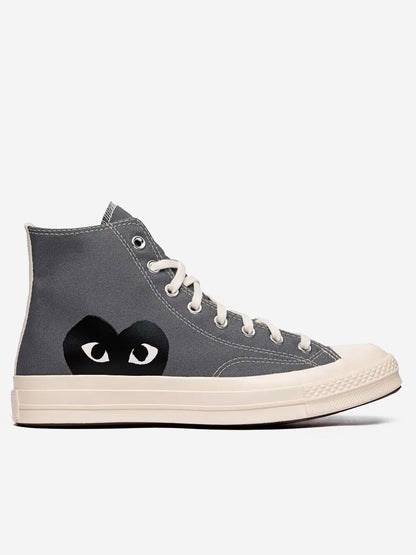 Chuck 70 HI gray with heart x CDG