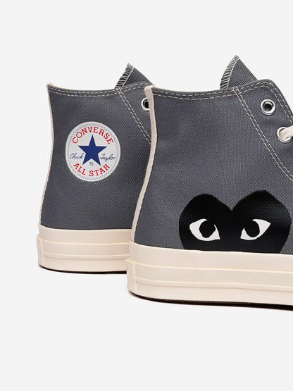 Chuck 70 HI gray with heart x CDG