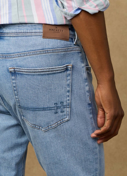 Branded Light Wash Denim