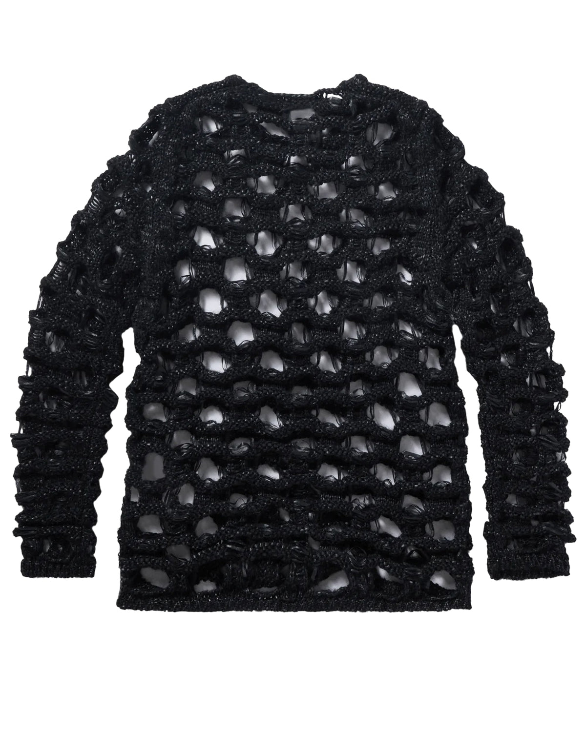 BLACK CDG Cut Out Mesh Sweater ¨C Black