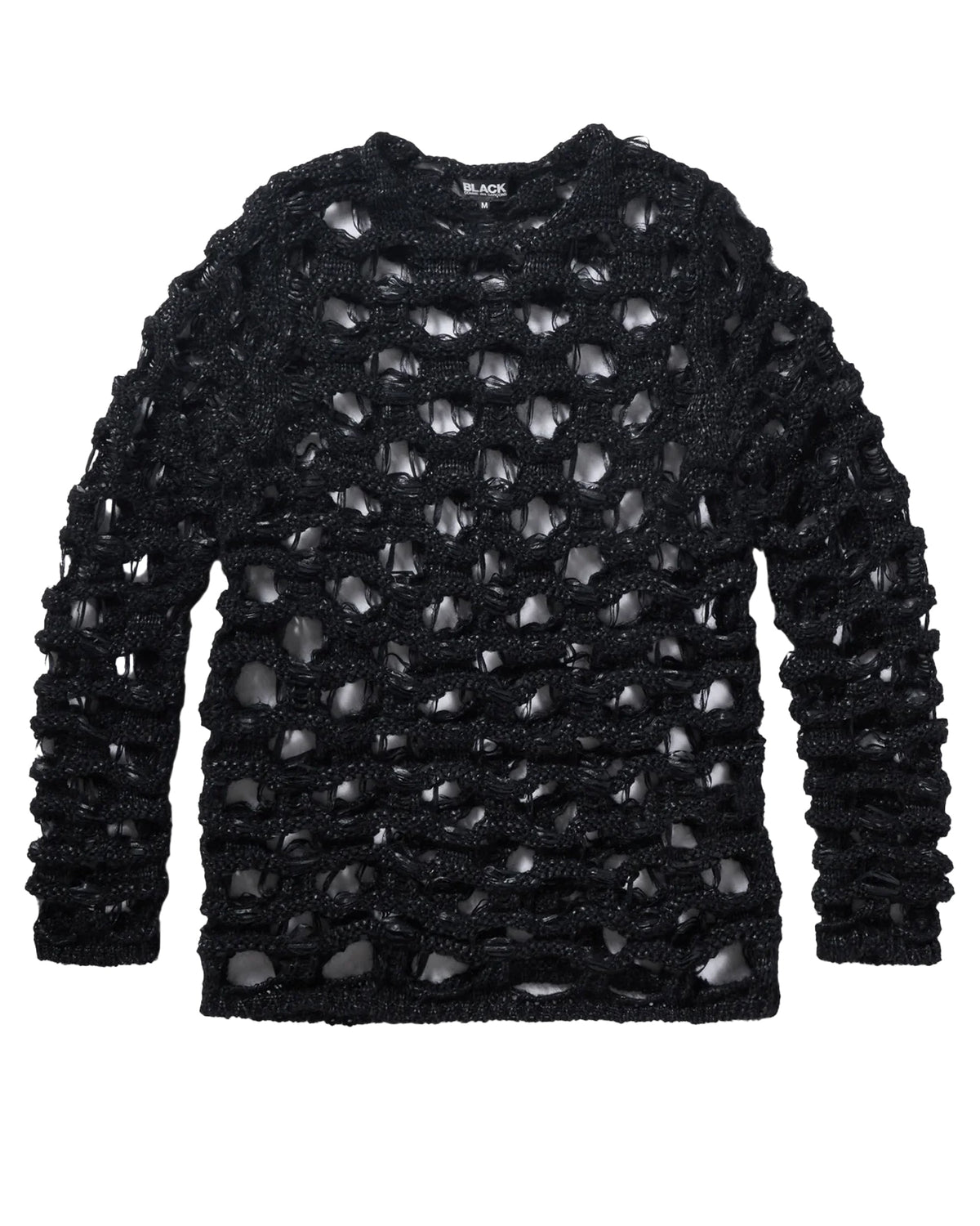 BLACK CDG Cut Out Mesh Sweater ¨C Black