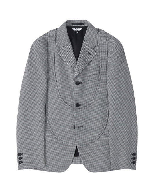 BLACK CDG Houndstooth Check Blazer ¨C Black