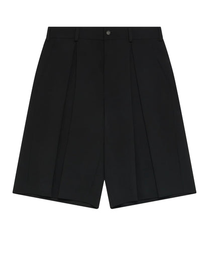 Black CDG Pleated Shorts