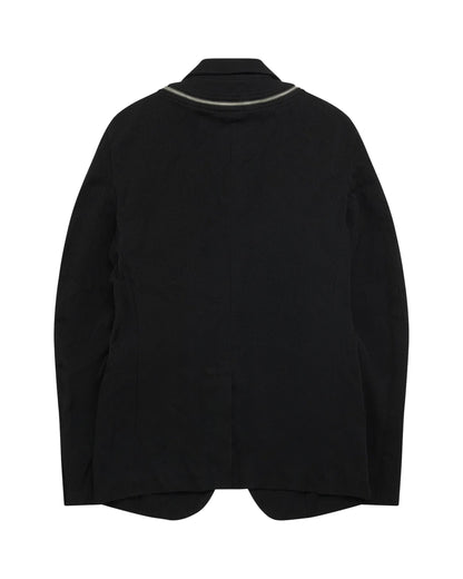 Black CDG Necklace Zip Blazer