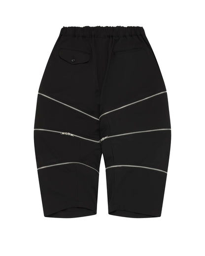 Black CDG Zip Through Pants