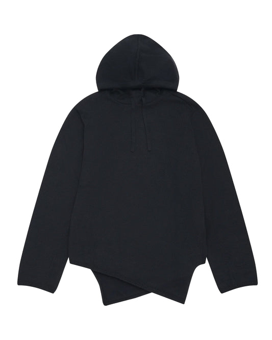 CDG SHIRT Asymmetrical Hoodie ¨C Black