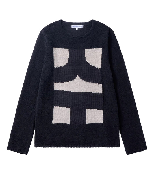 CDG SHIRT Yui Takada Pattern Knit Sweater ¨C Black