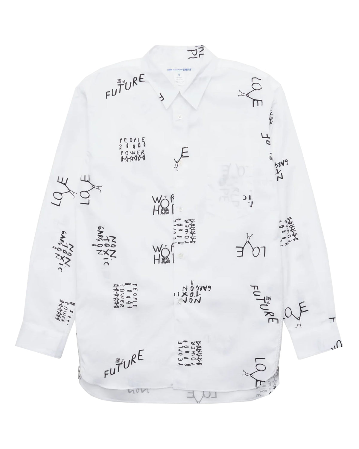 CDG SHIRT Tomorrow Future Zip Shirt