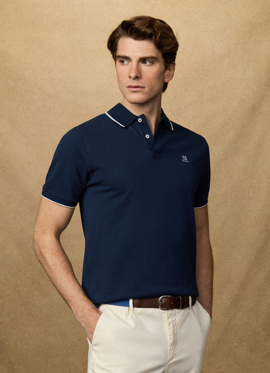 Classic Fit Short Sleeve Tipped Polo
