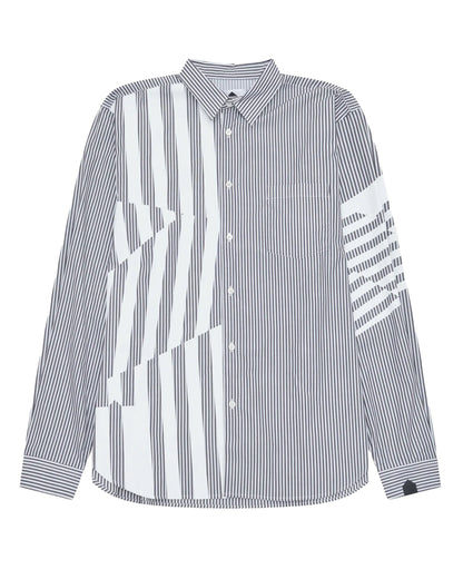 DSM Kei Ninomiya Printed Stripe Dress Shirt ¨C Black