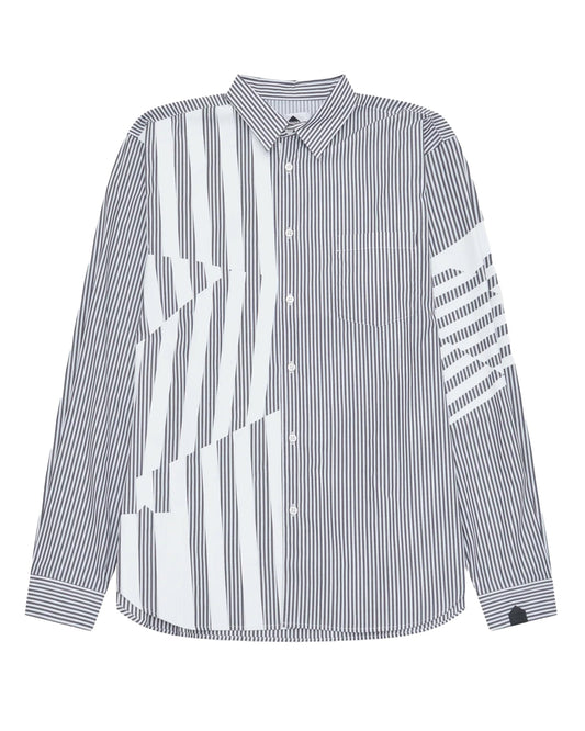 DSM Kei Ninomiya Printed Stripe Dress Shirt ¨C Black