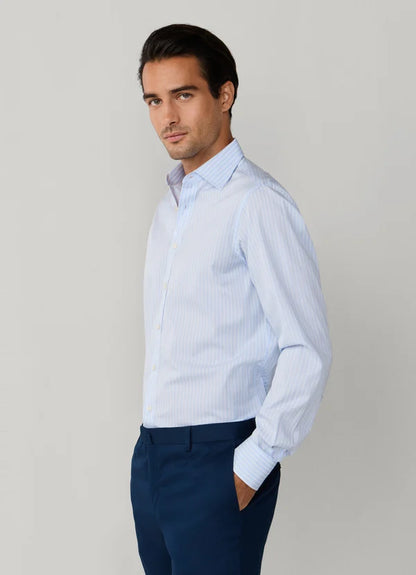 Classic Fit Twill Twin Stripe Shirt