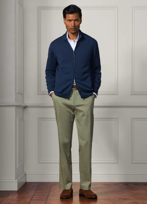 Slim Fit Kensington Cotton-Silk Chinos