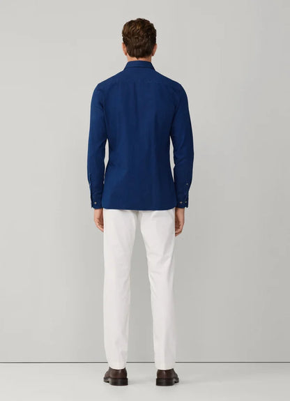 Tailored Fit Dark Blue Denim Shirt